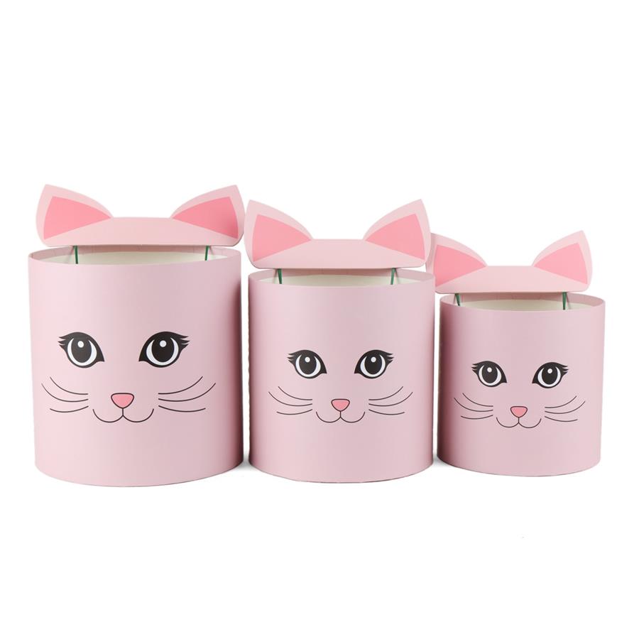 

Набор из 3 коробок "Милая кошечка", розовый (8929-014), Картон, Elisey