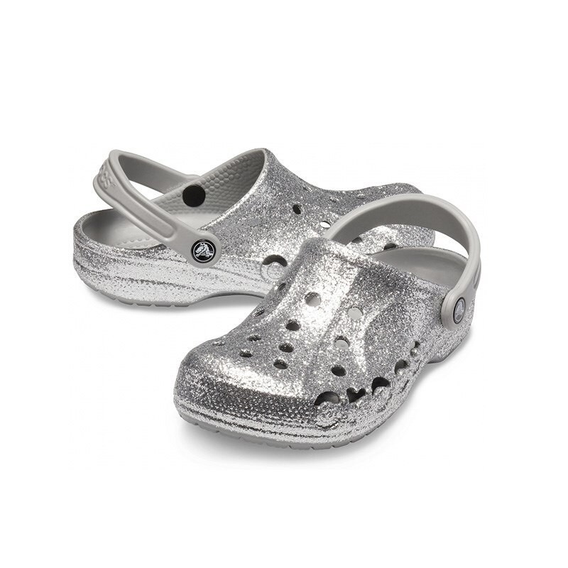 

Сабо Crocs Baya Glitter, W9, серебро, 39-40