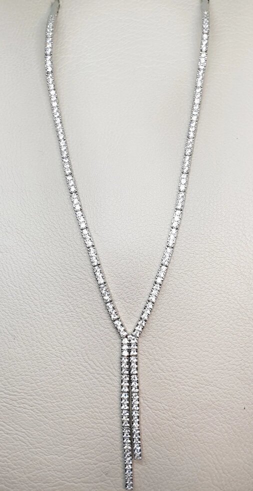 

Колье серебряное с кубическим цирконием 45 11,35г