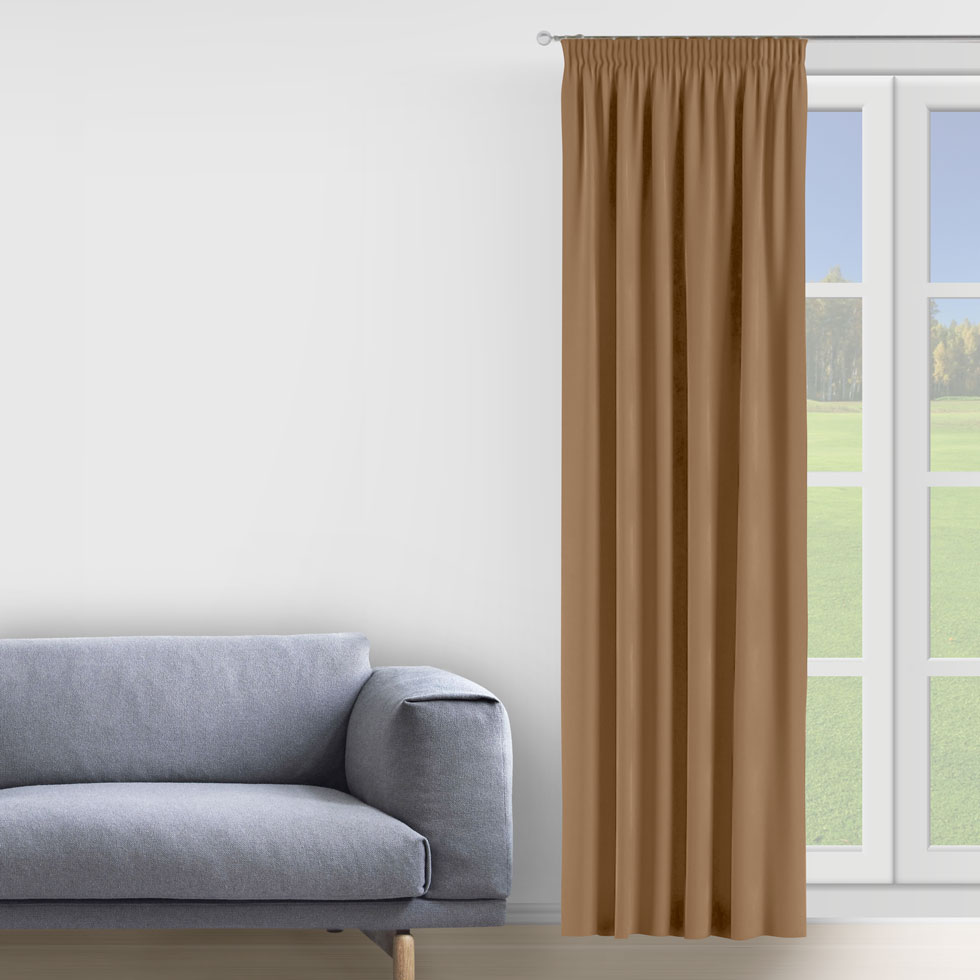 

Комплект штор Decorator 2 шт 250х275 кофейный микровелюр на тесьме D045