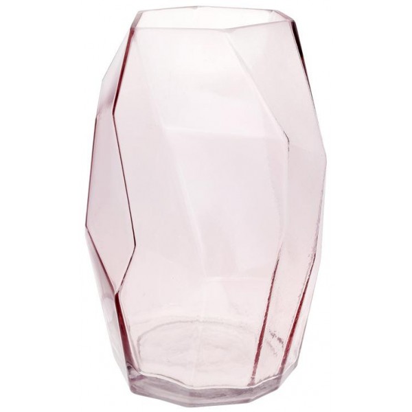 

Ваза декоративная Ancient Glass "Айсберг" 28х18см, стекло, розовый