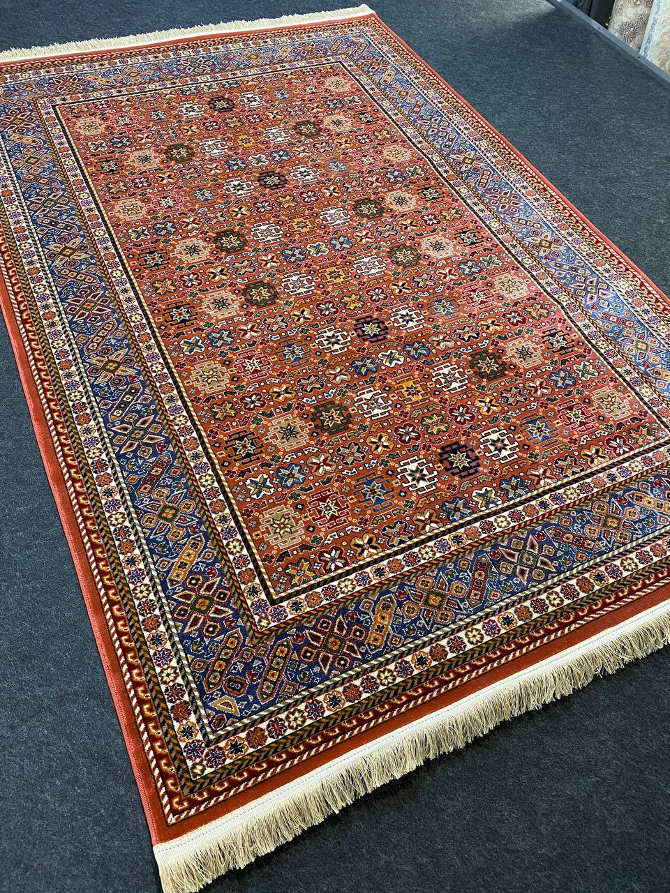 

Ковер Faravahar Ethnic 200х300 см Кирпичный с синим
