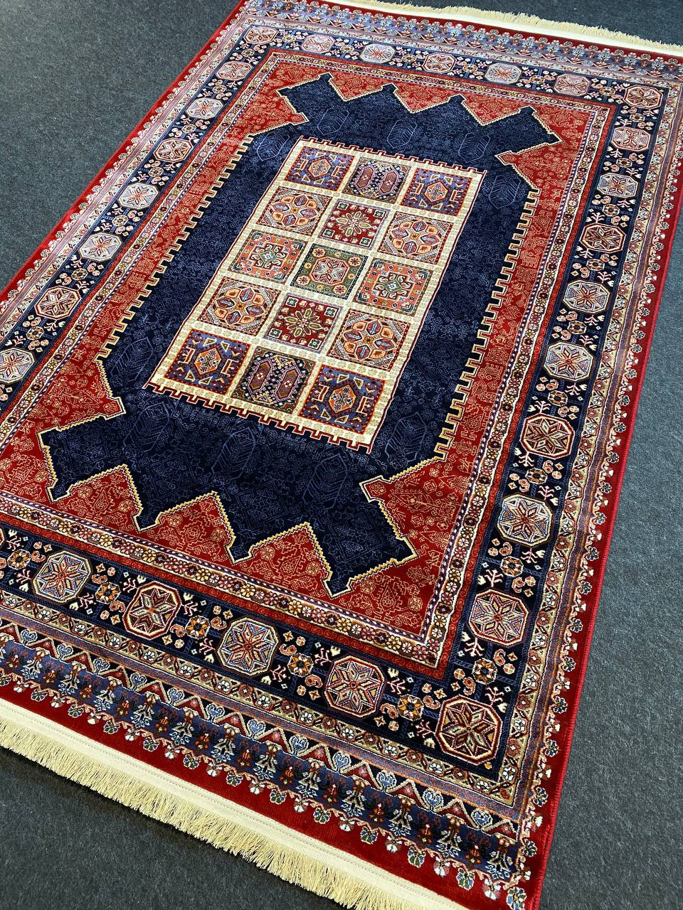 

Ковер Faravahar Ethnic 150х230 см Синий с красным (0551)