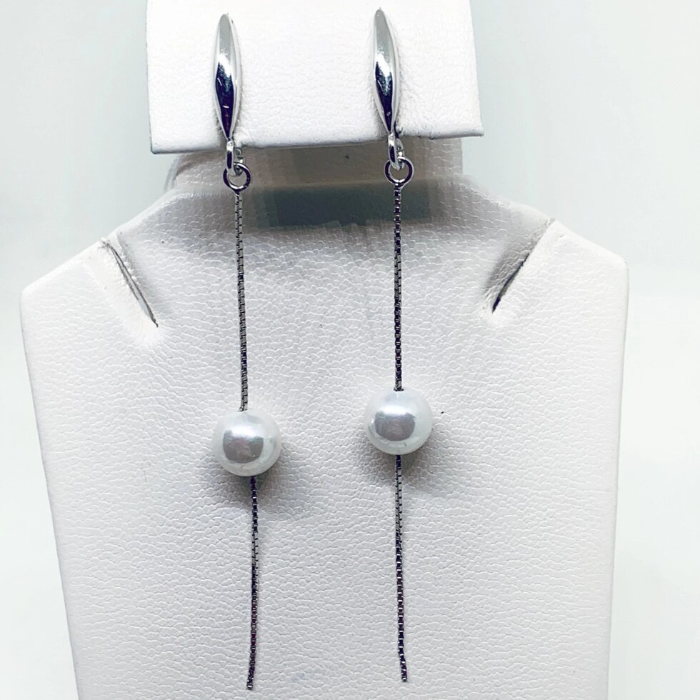 

Сережки серебряные с жемчугом 2,87 г