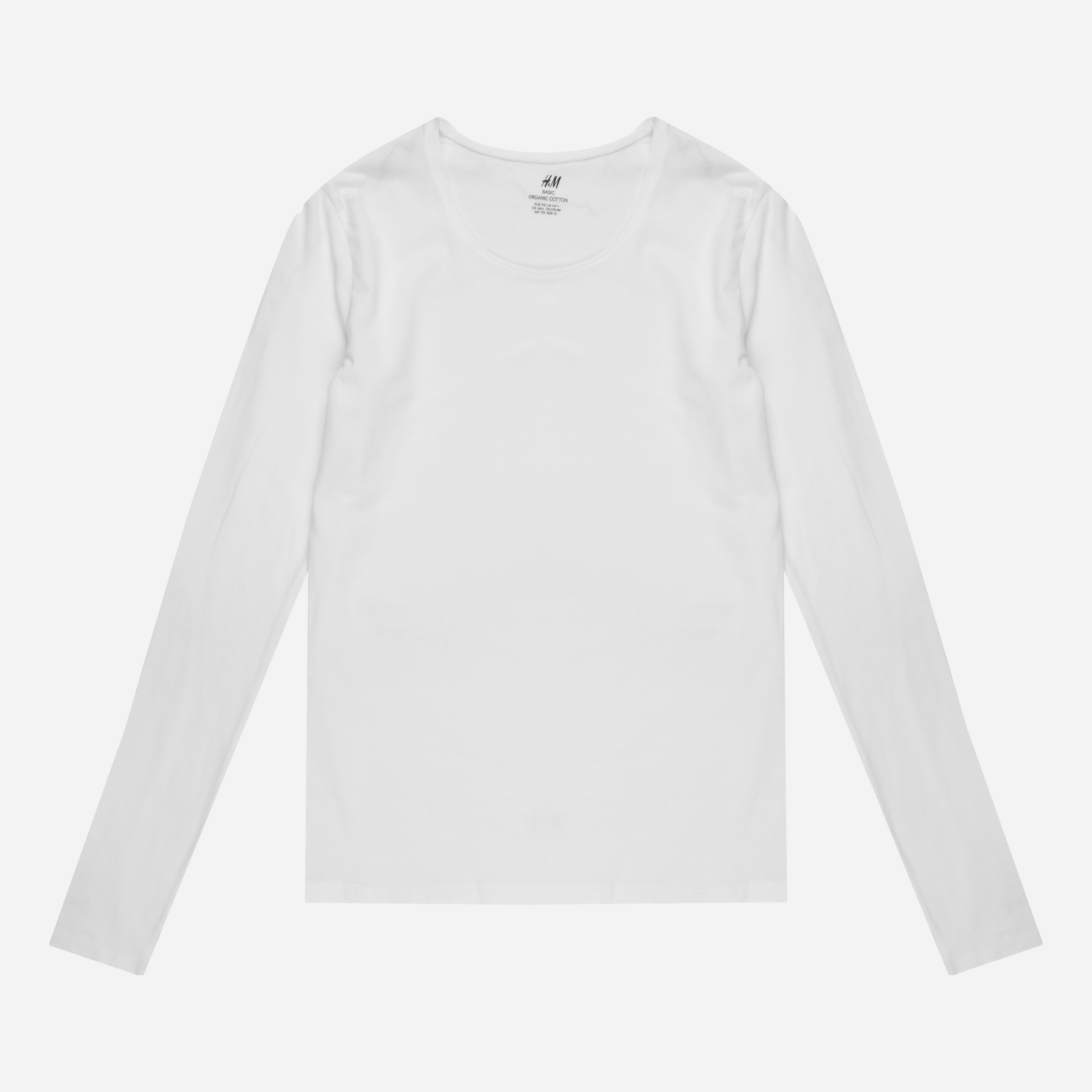 

Футболка с длинными рукавами H&M 96275698 170 см Белая