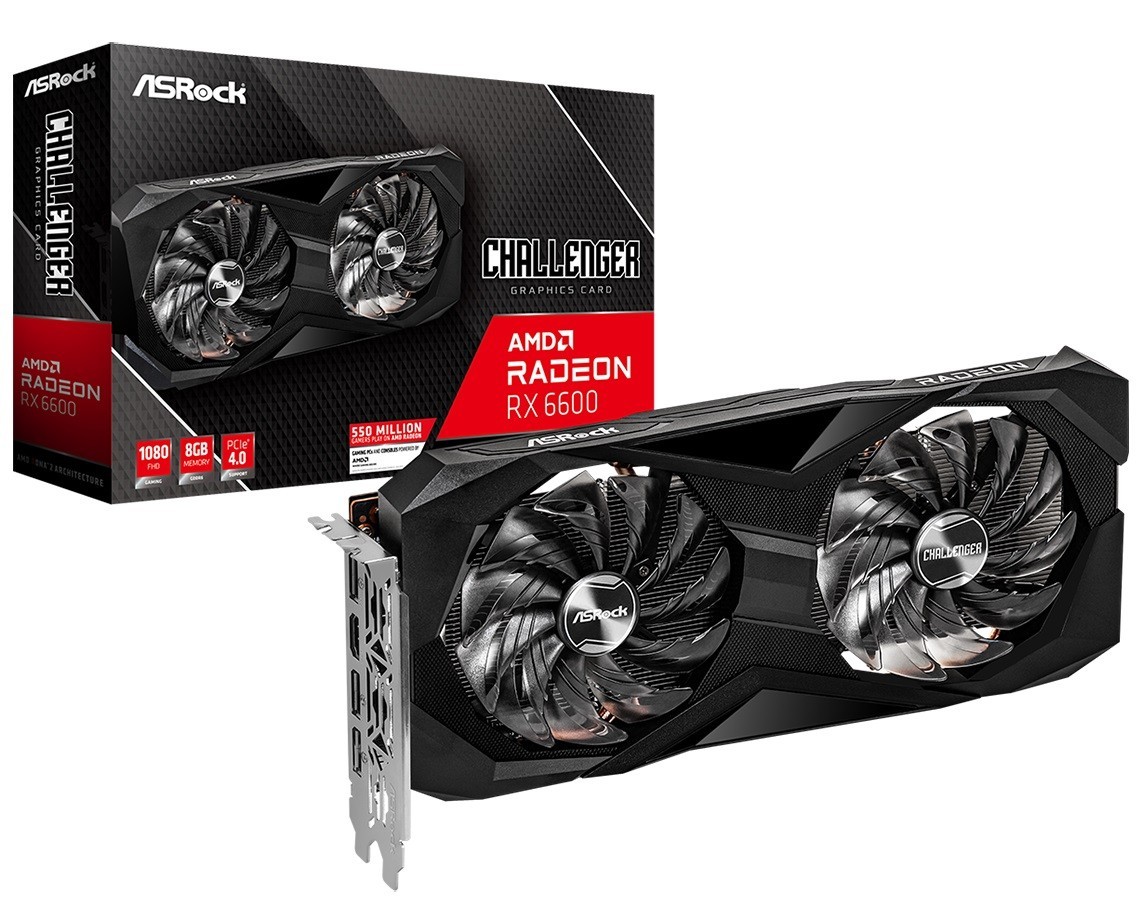 

Відеокарта ASRock PCI-Ex Radeon RX 6600 Challenger D 8GB GDDR6 (128bit) (1626/14000) (HDMI, 3 x DisplayPort) (RX6600 CLD 8G)