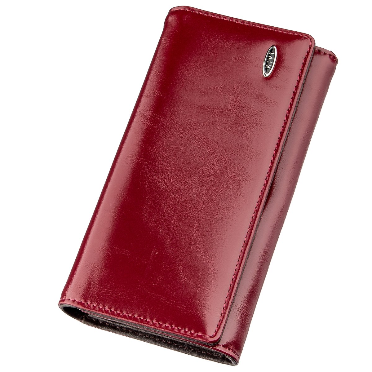 

Кошелек женский из зернистой экокожи KIVI 19060 Бордовый