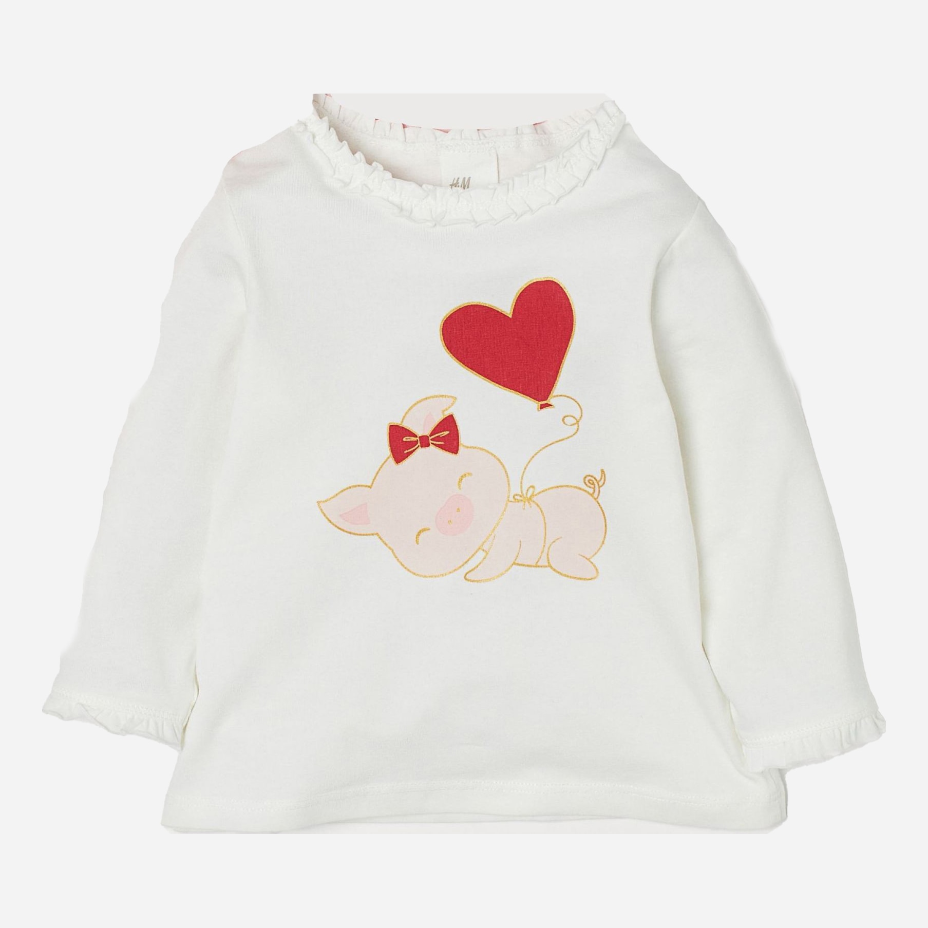 

Лонгслив H&M 6980139 74 см Молочный