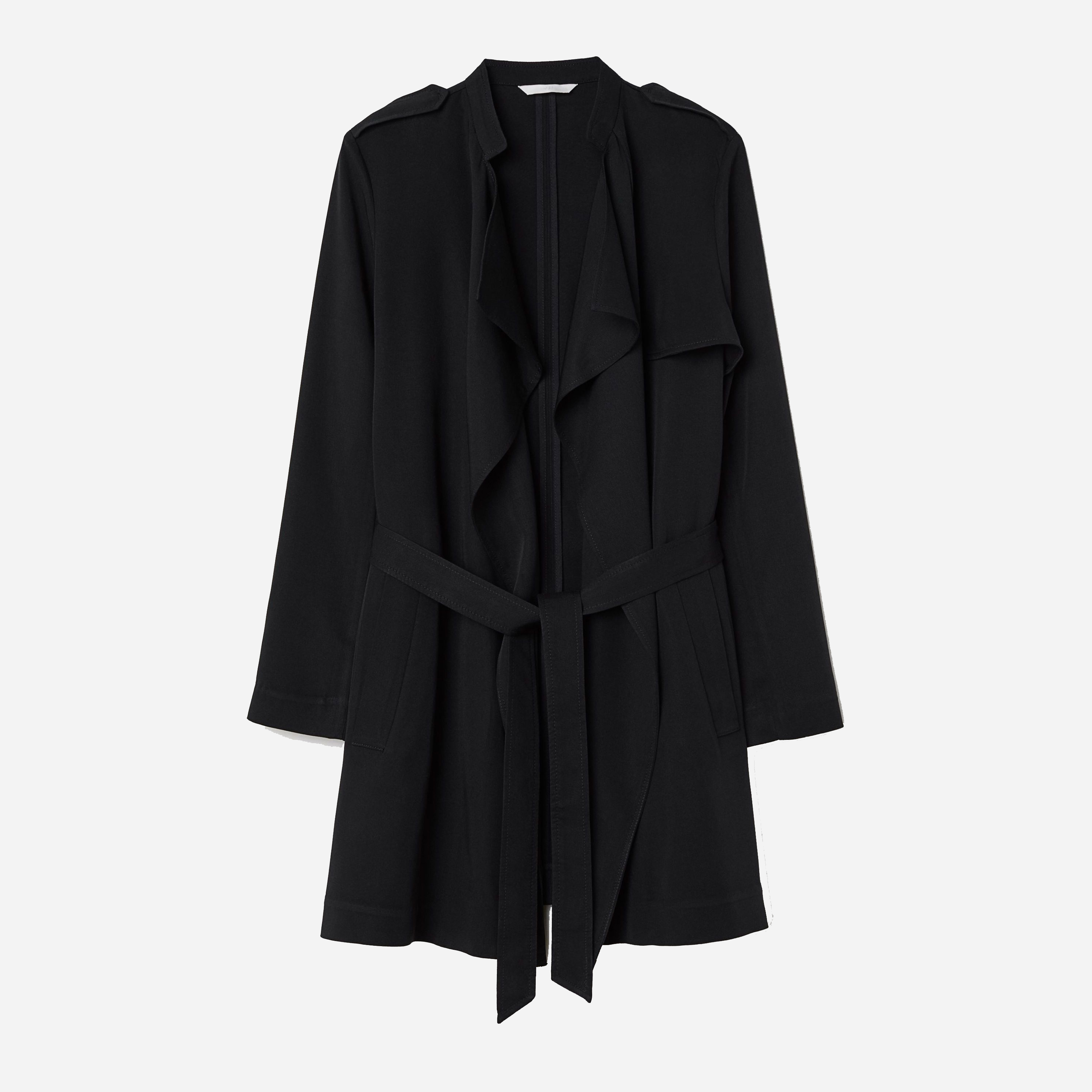 

Плащ H&M 0584992-7  Черный, Плащ H&M 0584992-7 38 Черный