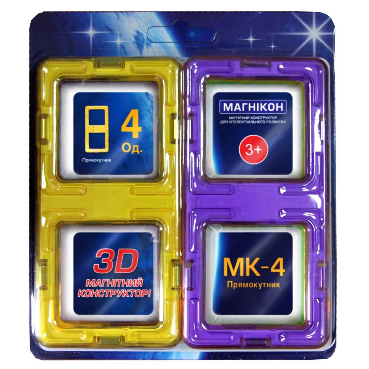 

Магнитный конструктор "Магникон" МК-4-ПР, прямоугольник, 4 шт.