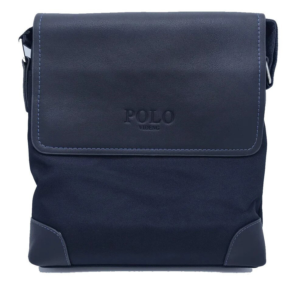 

Мужская сумка на ремне Сумка через плечо Polo D-01тёмно синяя (М-13571)