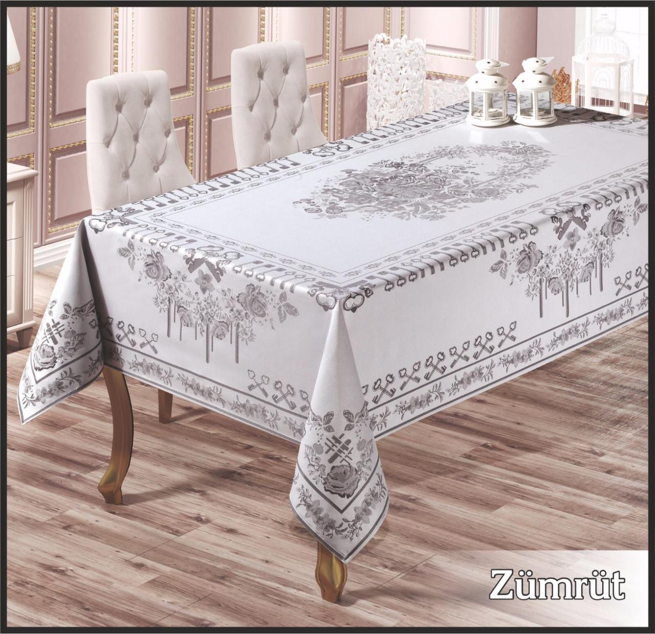 

Скатертина тефлон Maison Royale 160*220 Zumrut Cream