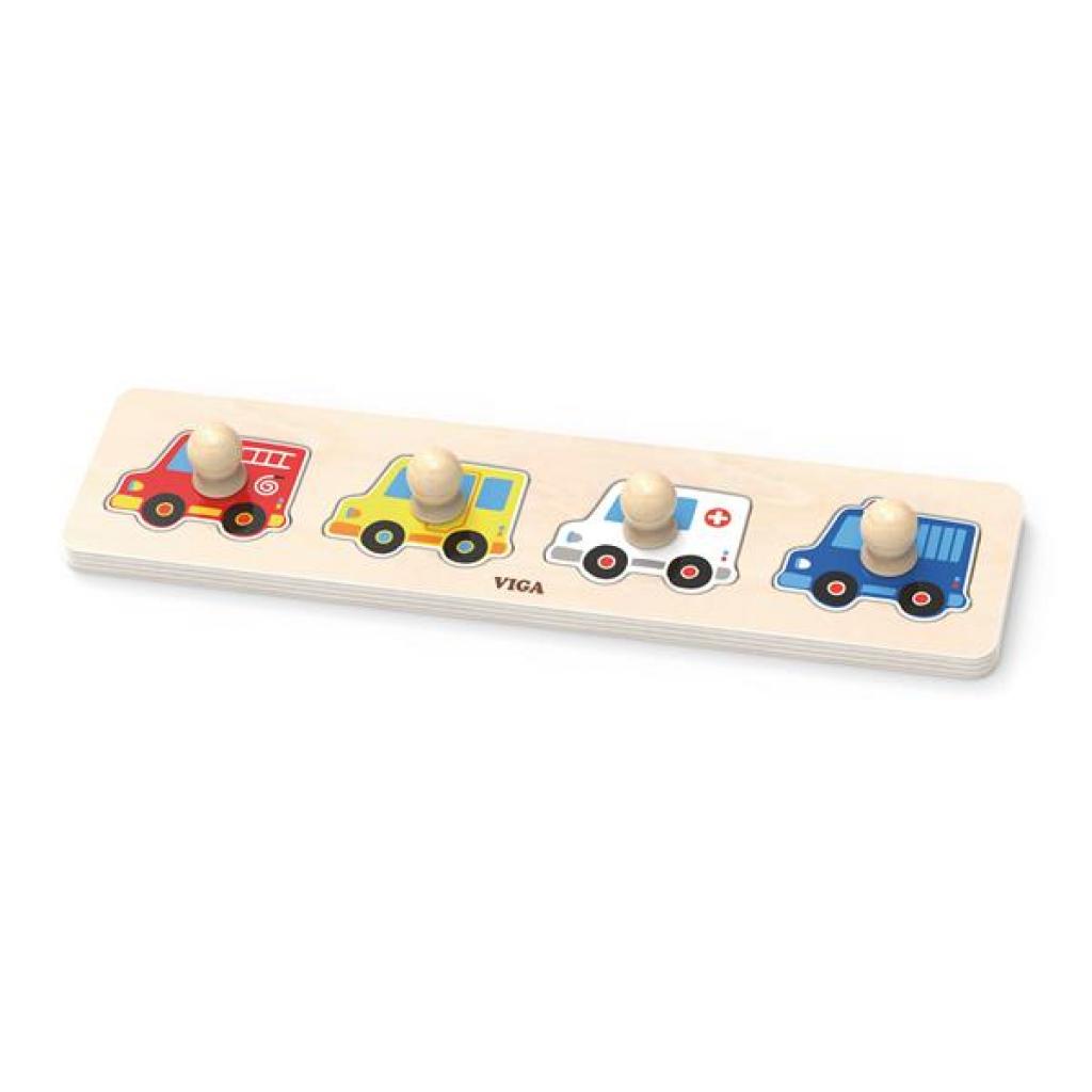 

Развивающая игрушка Viga Toys Рамка-вкладыш с ручками Машины (44535)