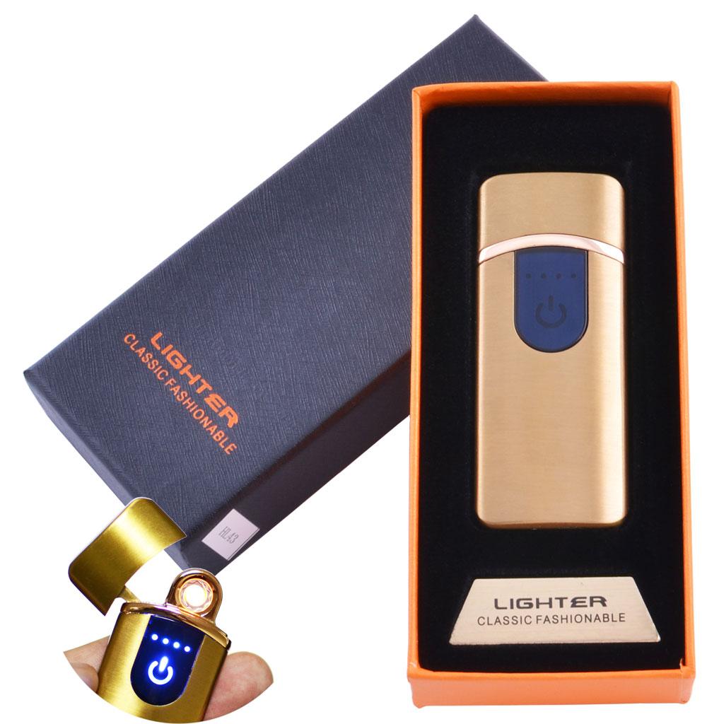 

USB зажигалка в подарочной упаковке Lighter (Спираль накаливания) №HL-43 Gold