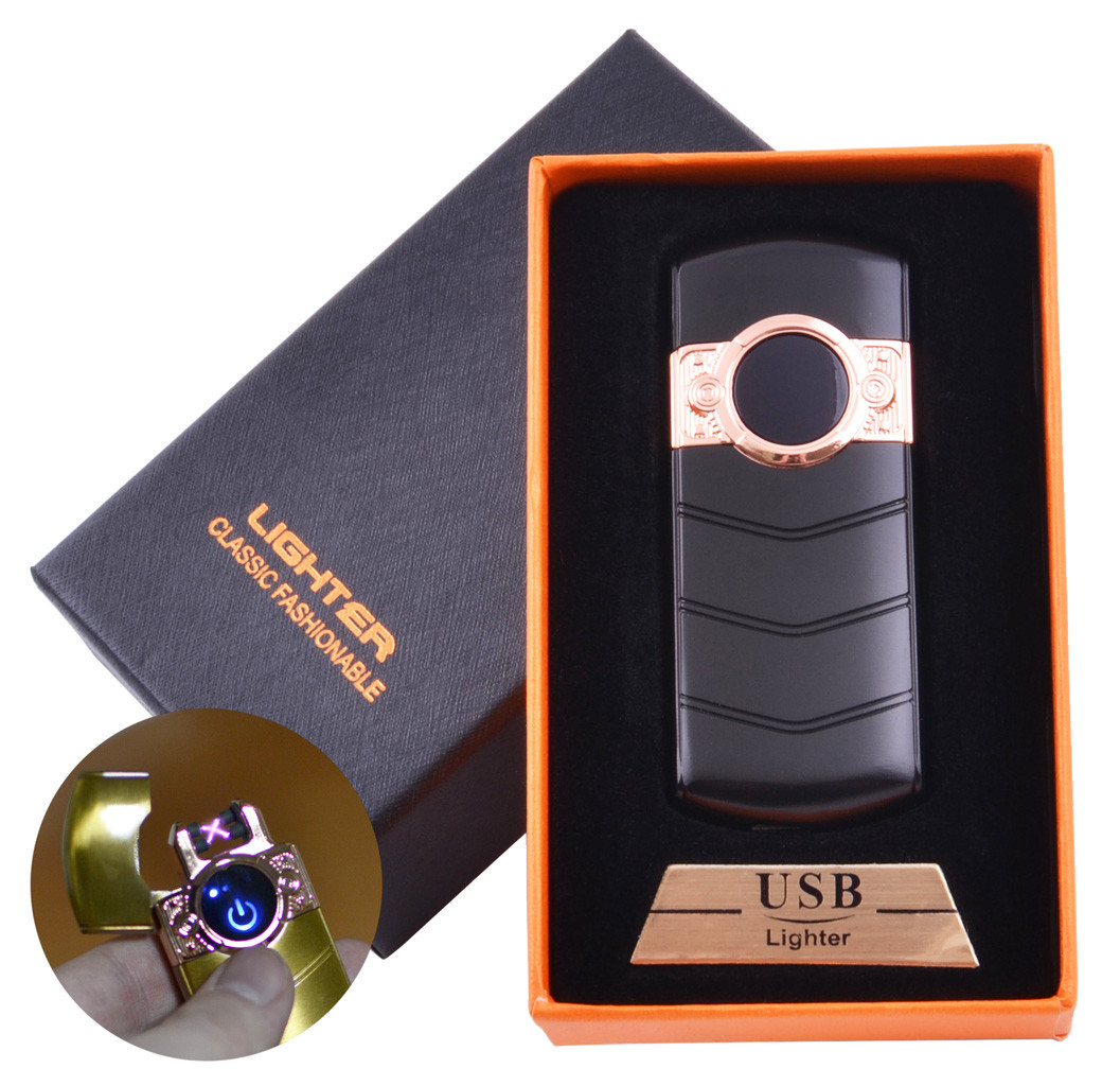 

Электроимпульсная зажигалка в подарочной коробке LIGHTER (USB) №HL-123 Black