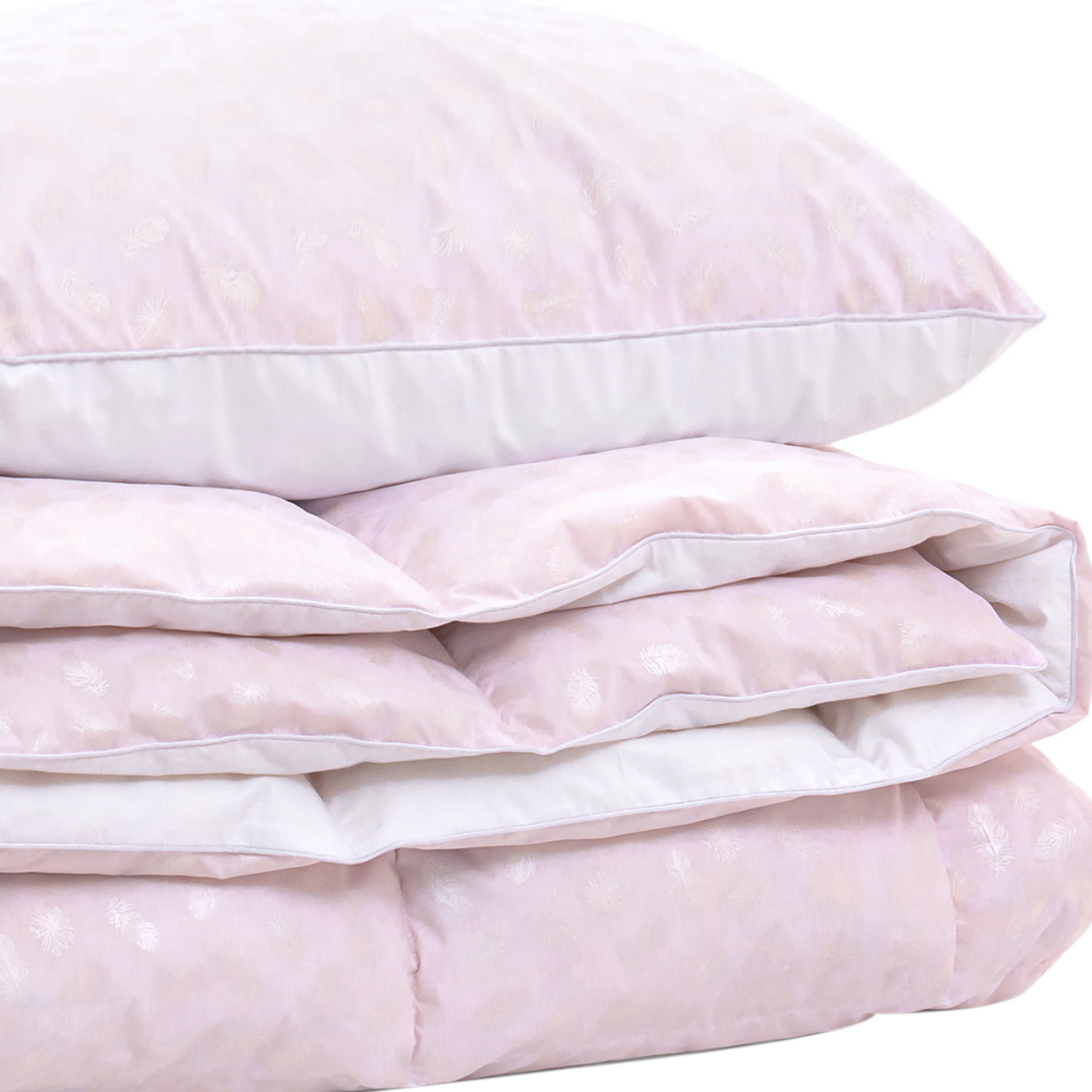 

Набор пуховый MirSon №2134 Bio-Pink Зима 70% пух одеяло 220х240 + подушка 50х70 упругая