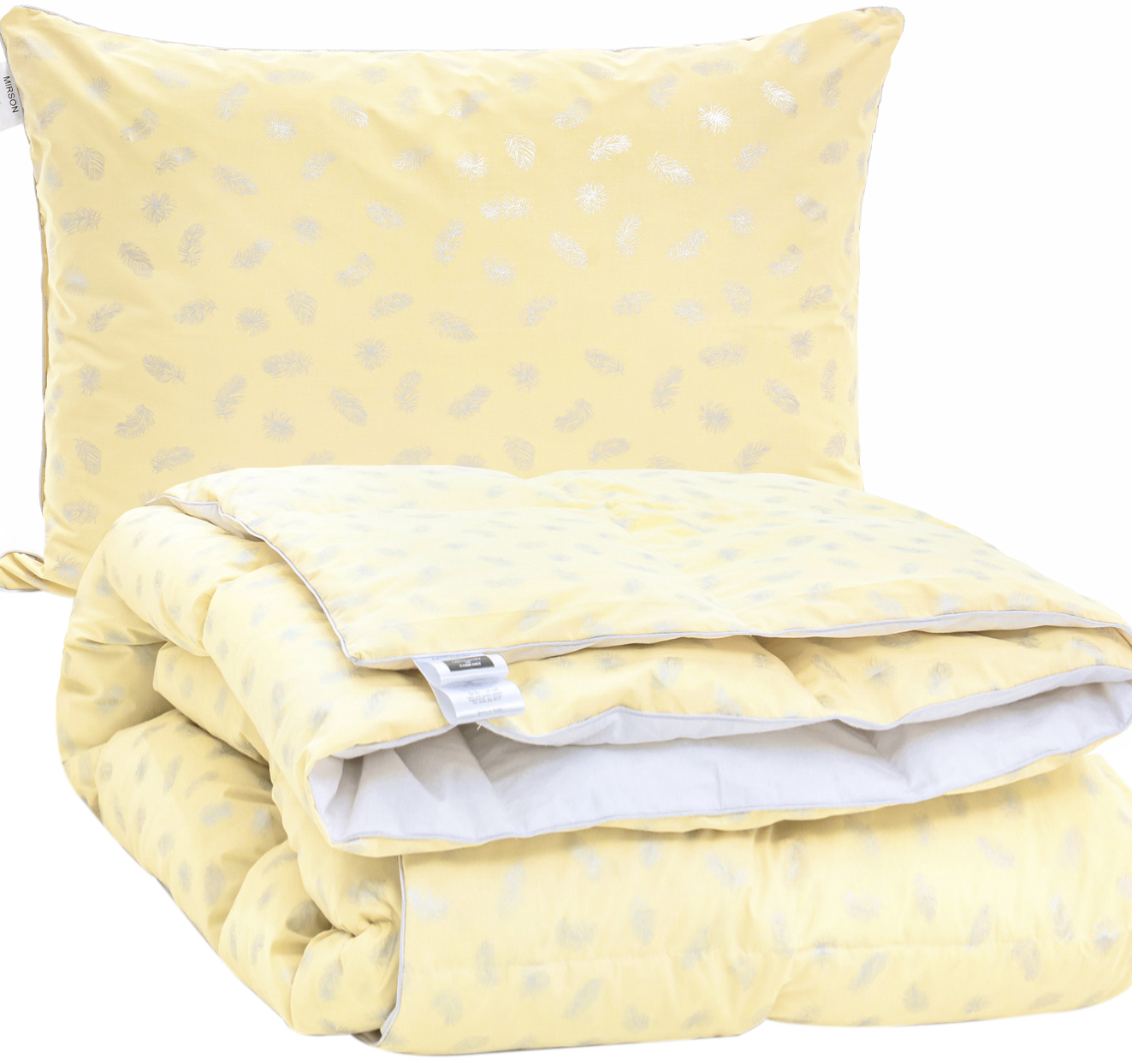 

Набор пуховый MirSon №2174 Bio-Beige Зима 70% пух одеяло 220х240 + подушка 50х70 средняя