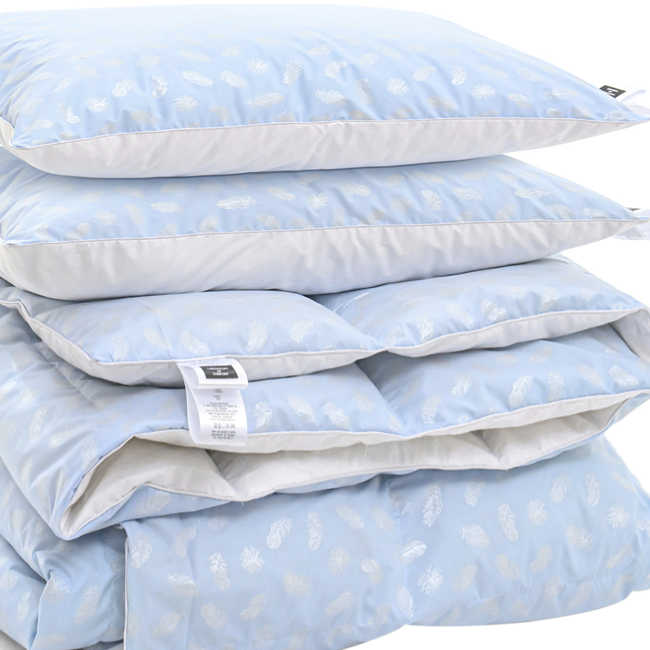 

Набор пуховый MirSon №2179 Bio-Blue Зима 70% пух одеяло 200х220 + подушки 50х70 2 шт мягкие