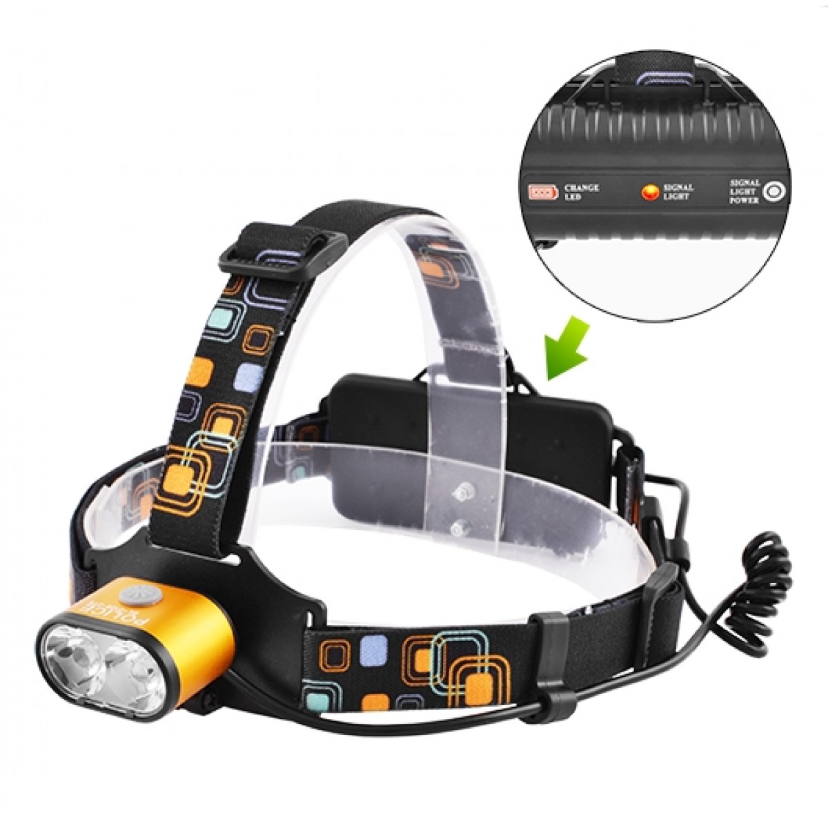 

Фонарь налобный Police (Lux) 2128 2xT6