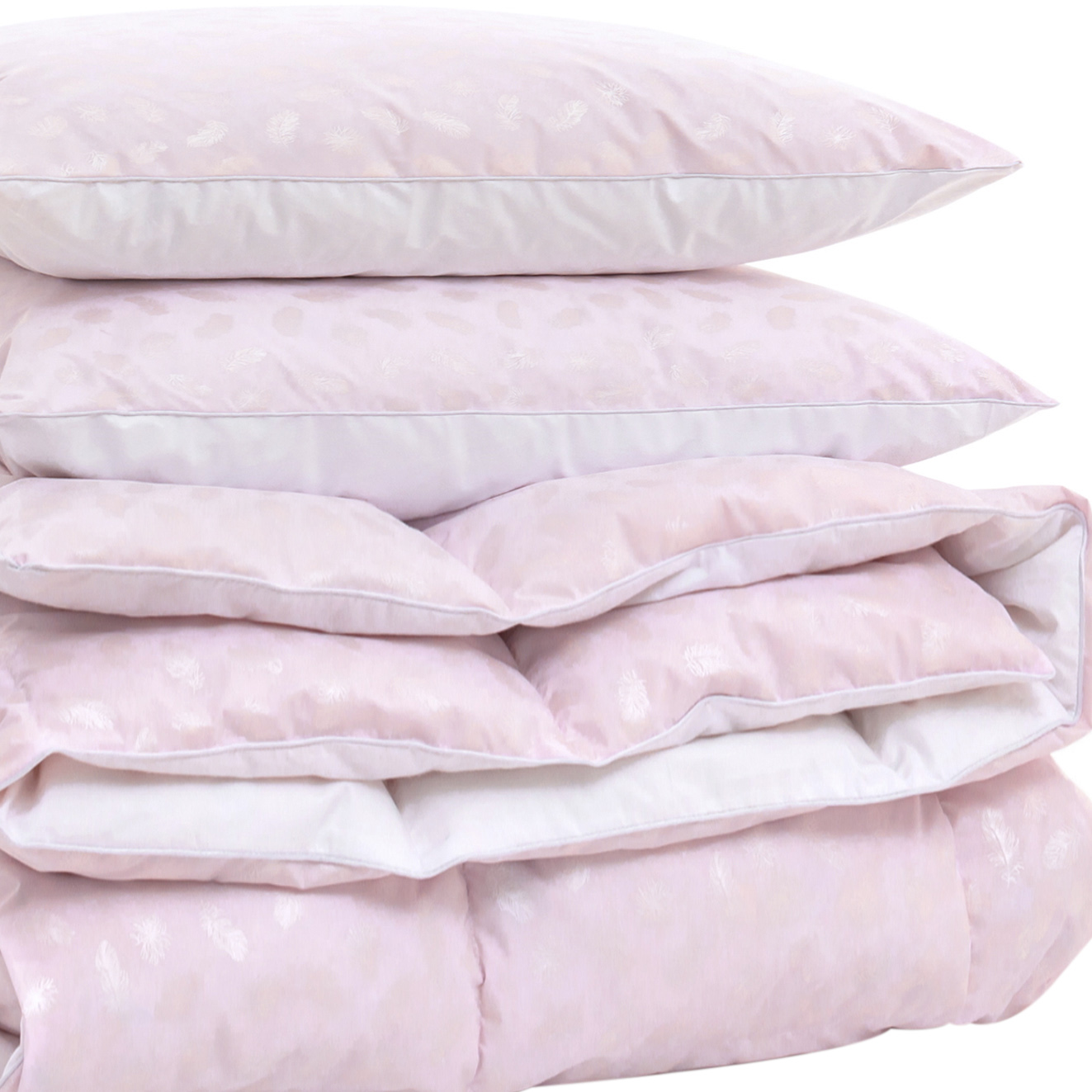

Набор пуховый MirSon №2203 Bio-Pink Зима 50% пух одеяло 220х240 + подушки 50х70 2 шт мягкие