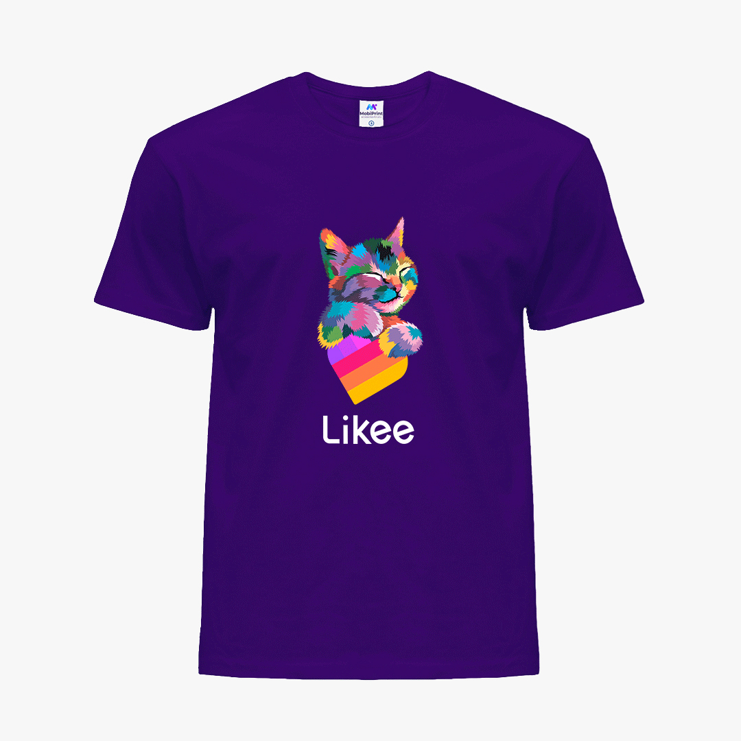 

Детская футболка для девочек Лайк (Likee) (25186-1040-22) 134-140 см Хлопок Фиолетовый