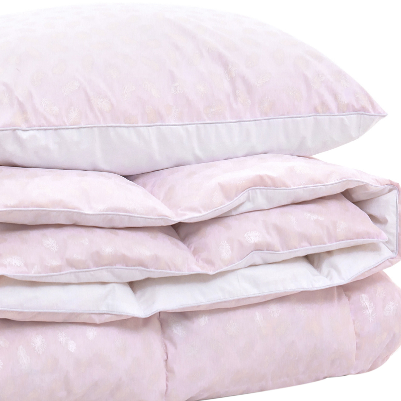 

Набор пуховый MirSon №2206 Bio-Pink Зима 50% пух одеяло 200х220 + подушка 50х70 упругая
