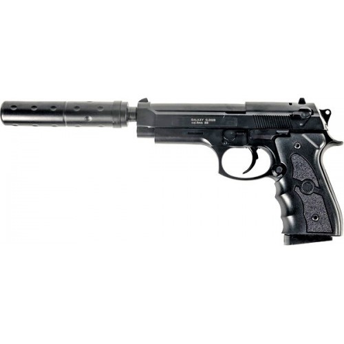 

G052A Страйкбольный пистолет Galaxy Beretta 92 с глушителем пластиковый