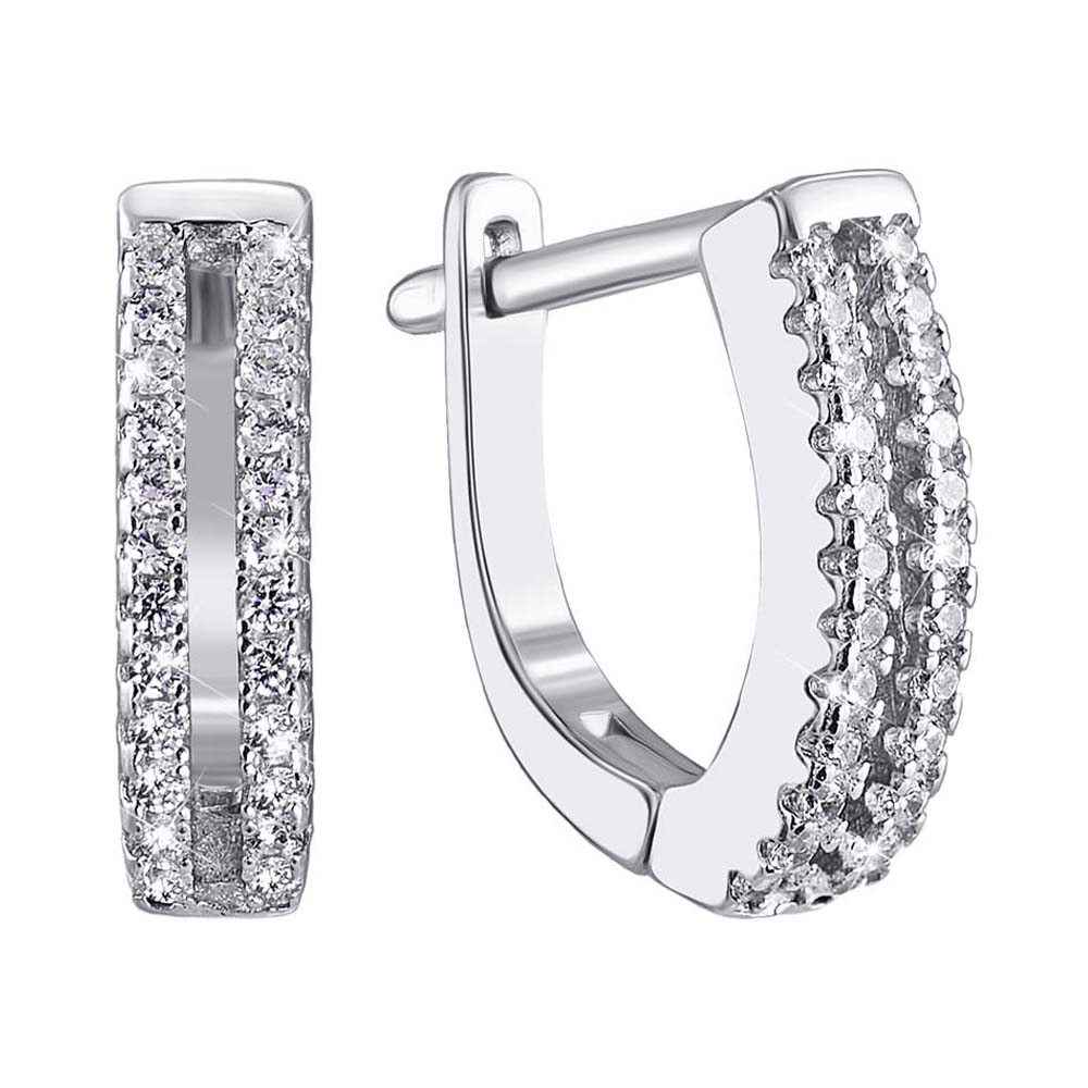 

Серебряные серьги с фианитами 000140532