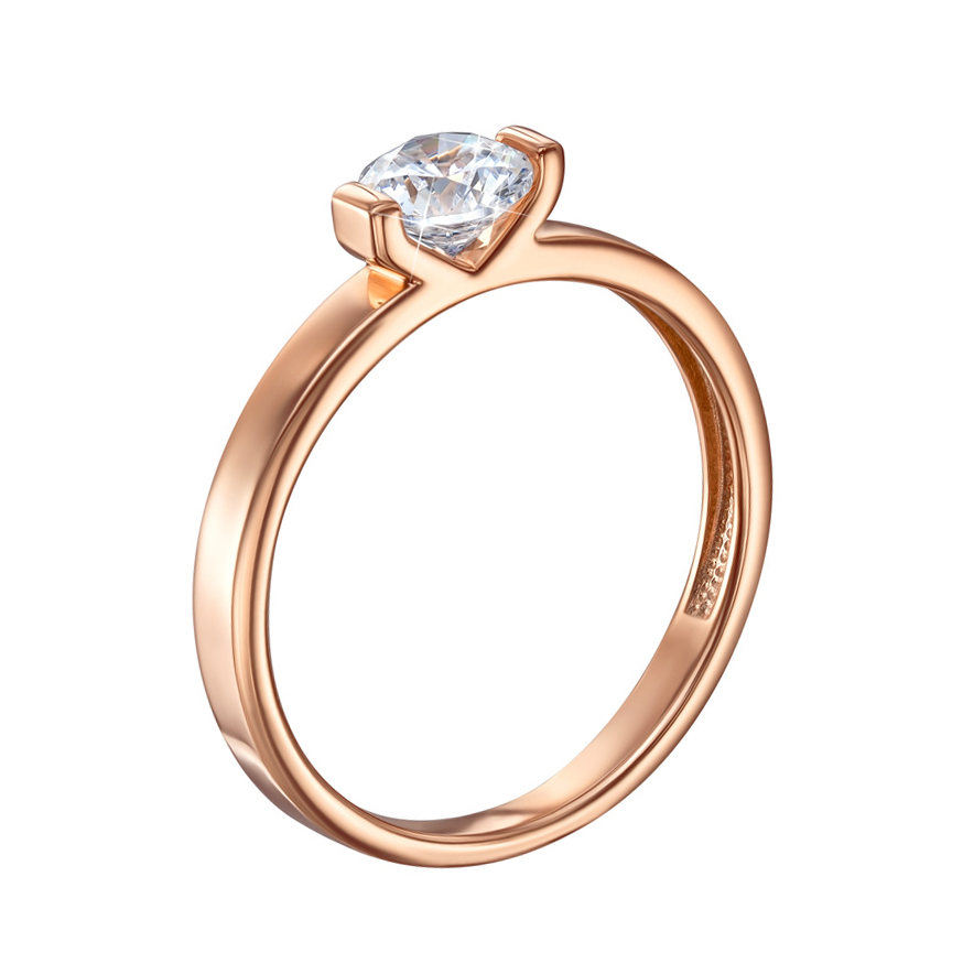 

Помолвочное кольцо из красного золота с фианитом S Zirconia 000134719 17.5 размера