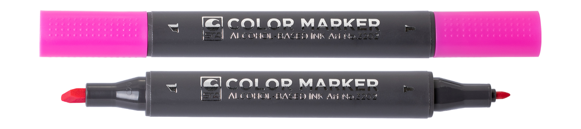 

Маркер художественный двухсторонний для эскизов STA 3202 ярко-розовый 6 шт (STA3202-6)