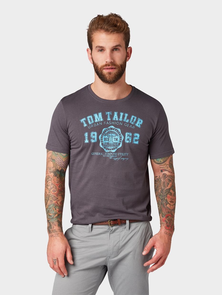

Футболка Tom Tailor XXL темно-серый с голубым 1008637xx1010899