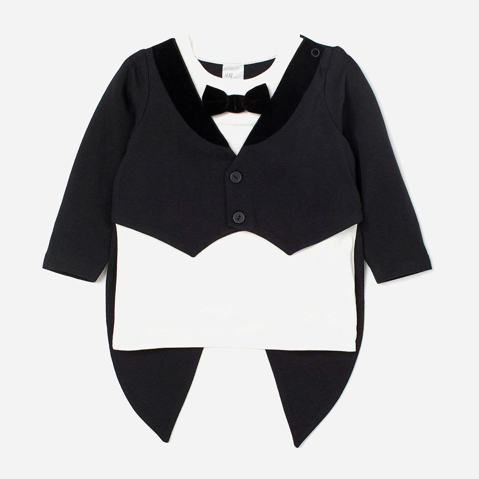 

Футболка с длинными рукавами H&M 911-808966 92 см Черно-белая