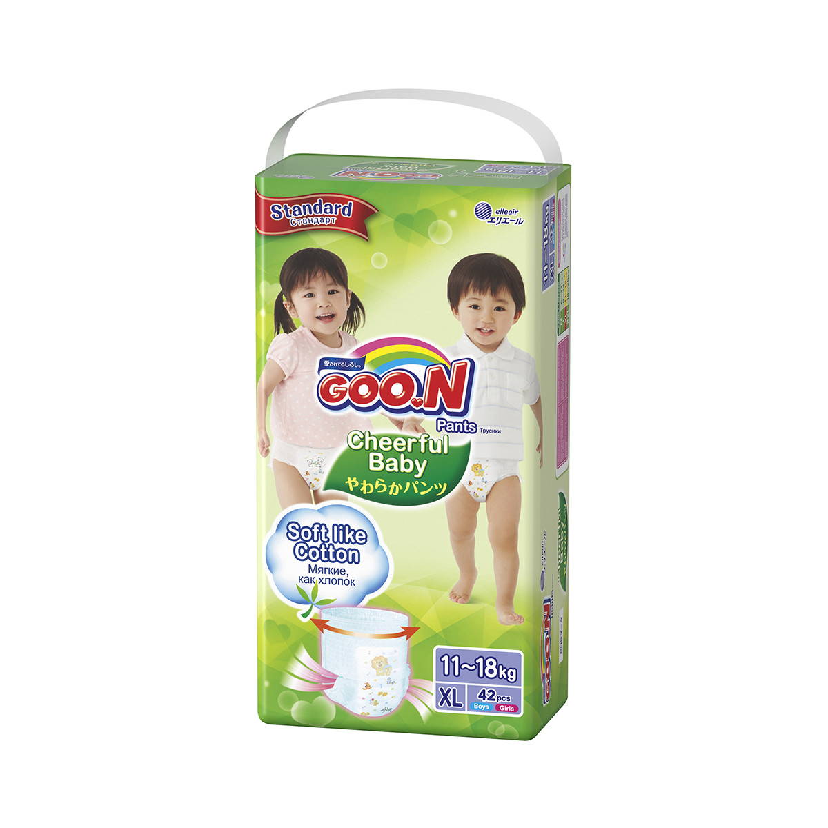 

Трусики-Подгузники Cheerful Baby Для Детей (Xl, 11-18 Кг, 42 Шт)