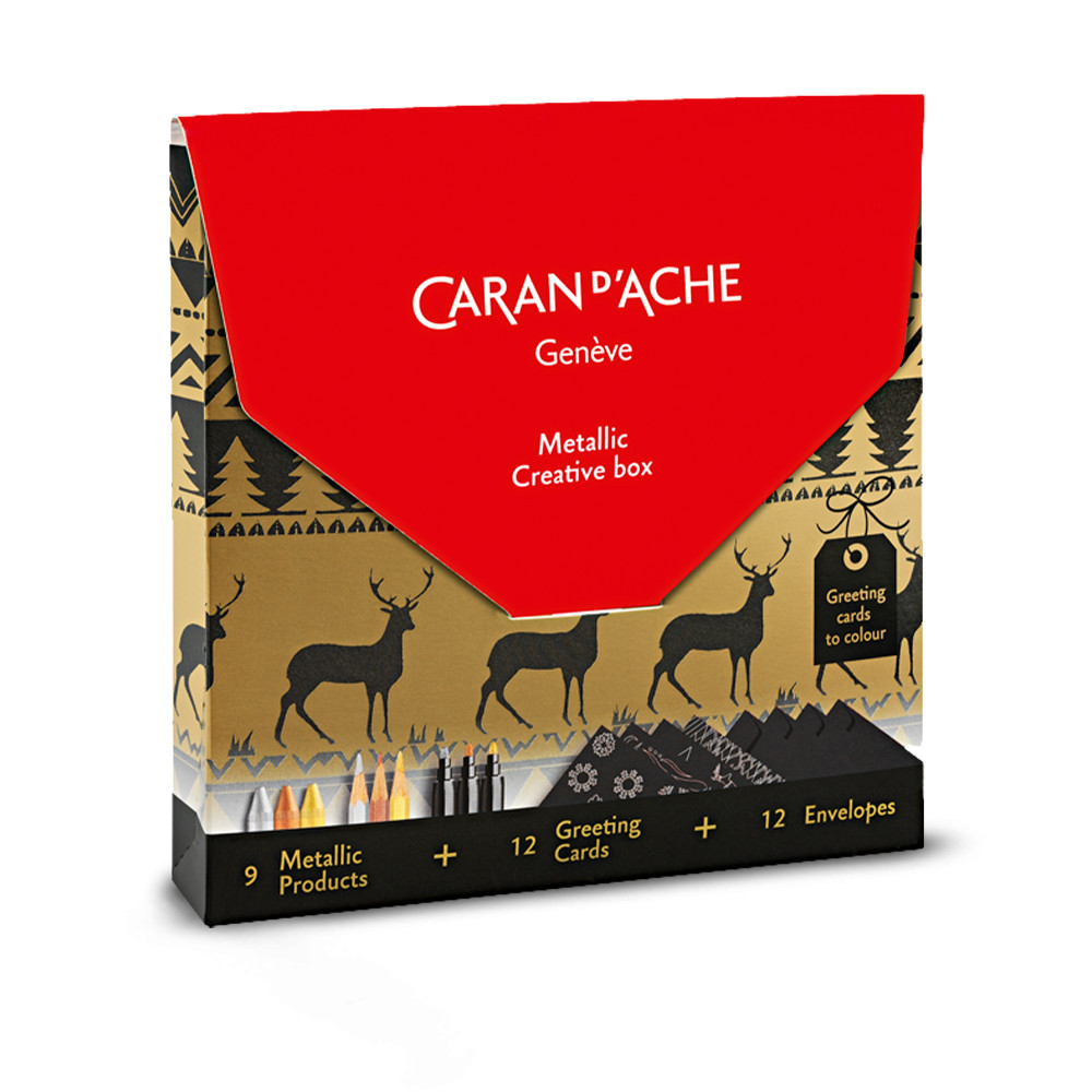 

Набір Caran d'Ache Creative Box (9 шт. + 12 листівок) (7630002331937)