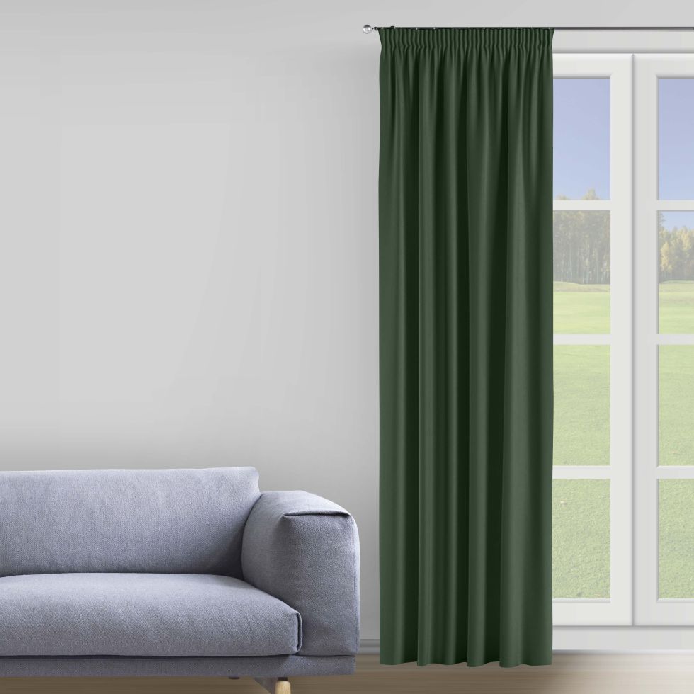 

Штора Decorator 250х275 зеленый бархат на тесьме B155