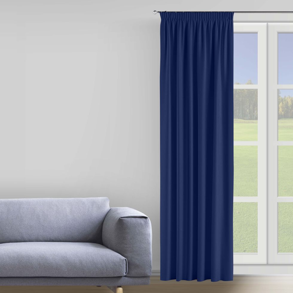 

Штора Decorator 300х275 синий бархат на тесьме B139
