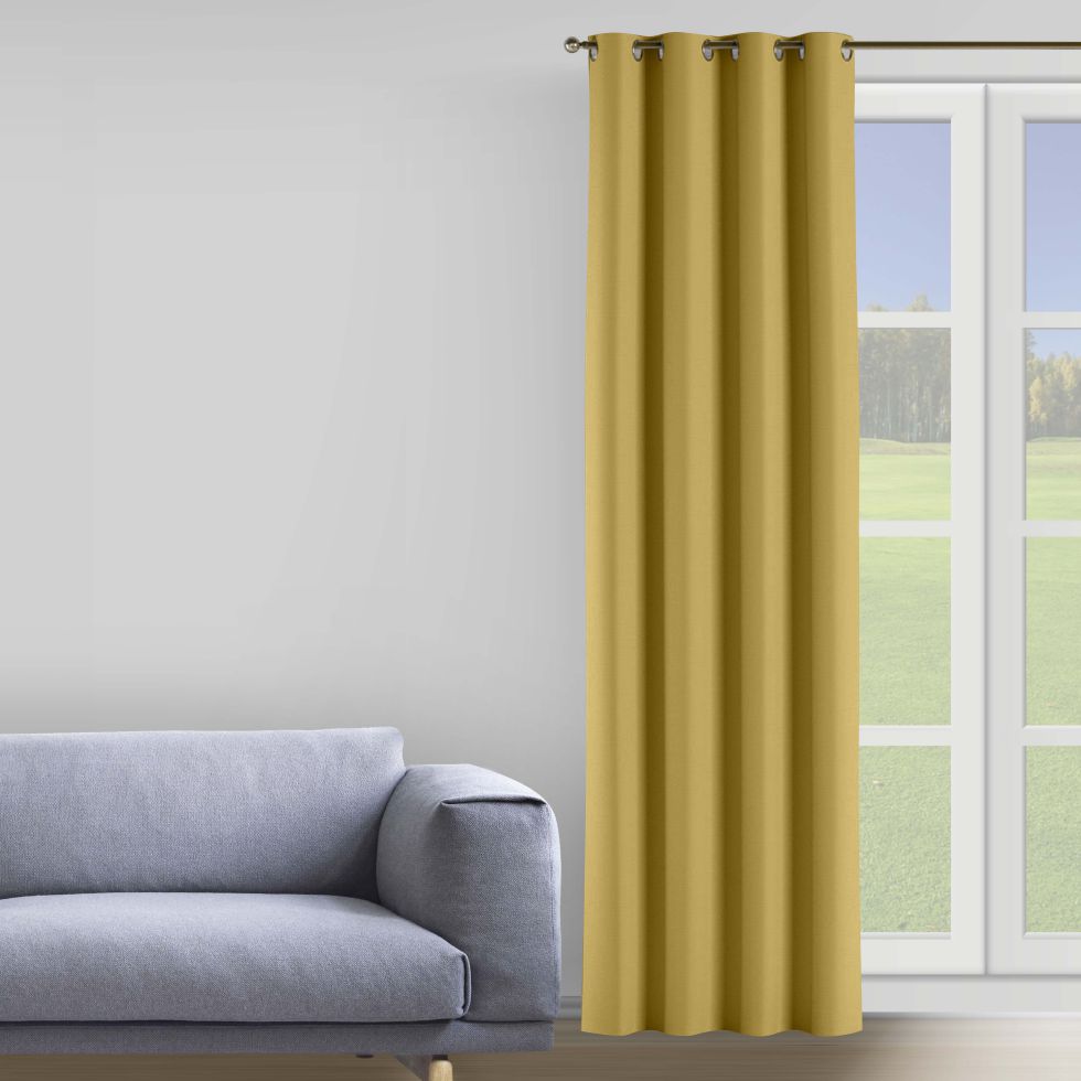 

Штора Decorator 300х258 желтый бархат на люверсах B207