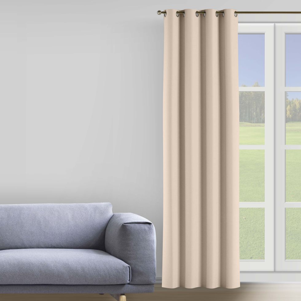 

Комплект штор Decorator 2 шт 150х258 светло-бежевый бархат на люверсах B203