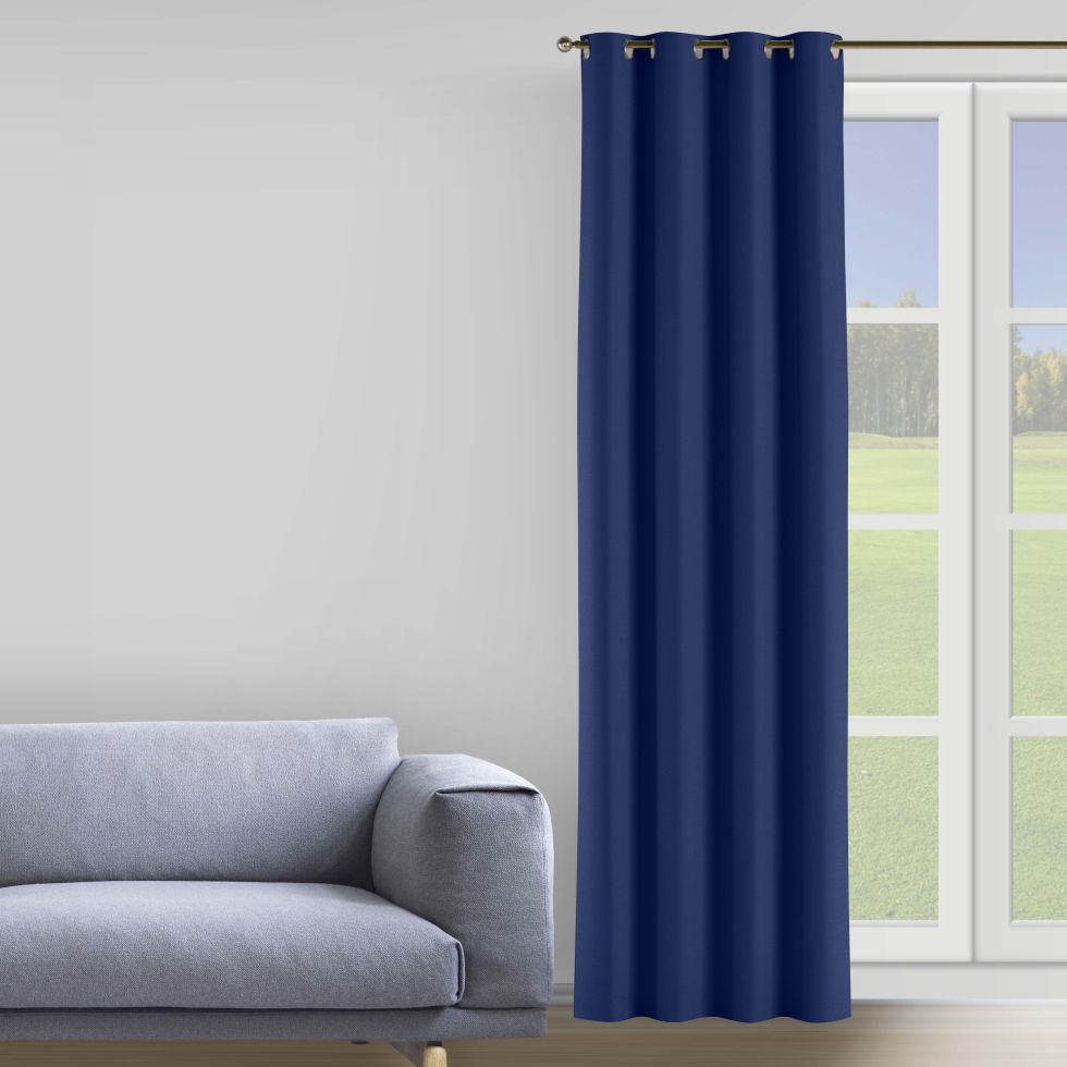 

Комплект штор Decorator 2 шт 150х258 синий бархат на люверсах B139