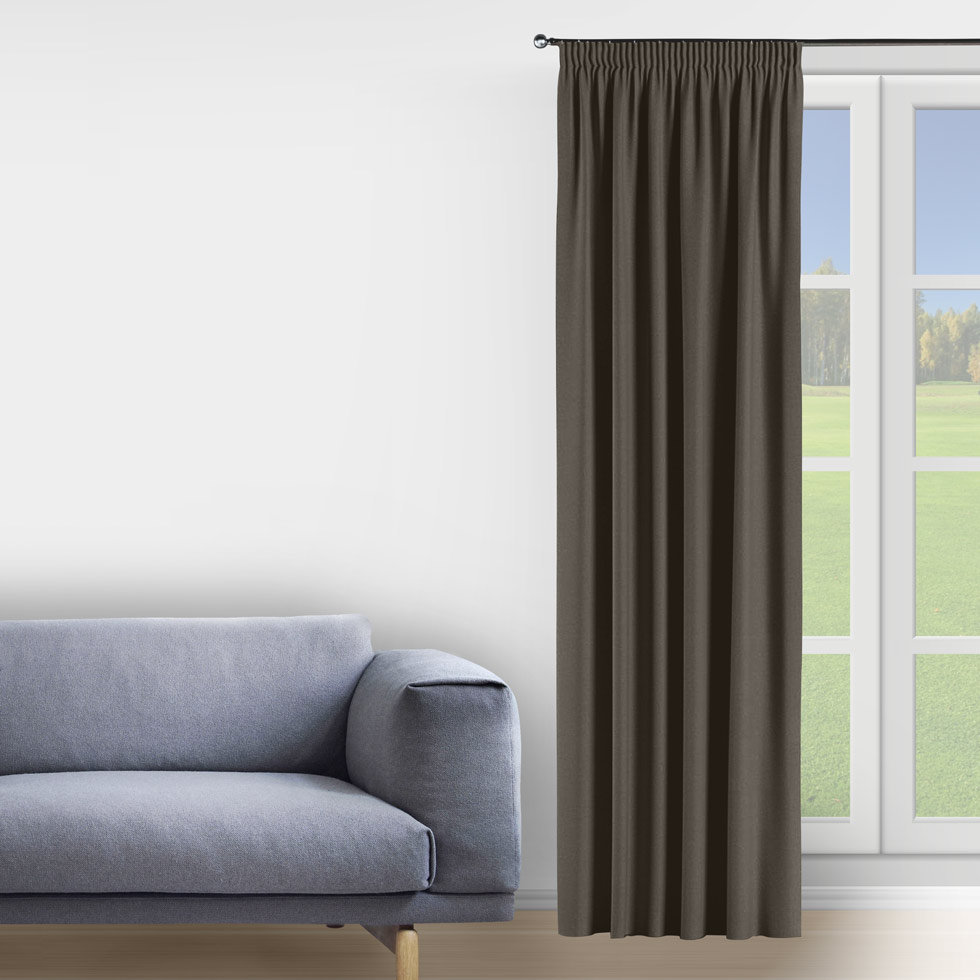 

Комплект штор Decorator 2 шт 150х275 коричневый блэкаут на тесьме FD13