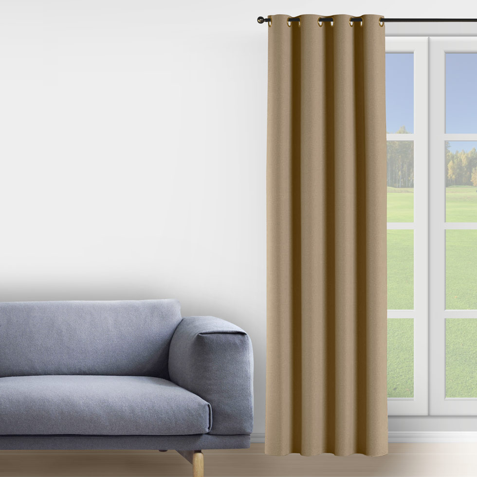 

Штора Decorator 250х258 бежевый блэкаут на люверсах FD05