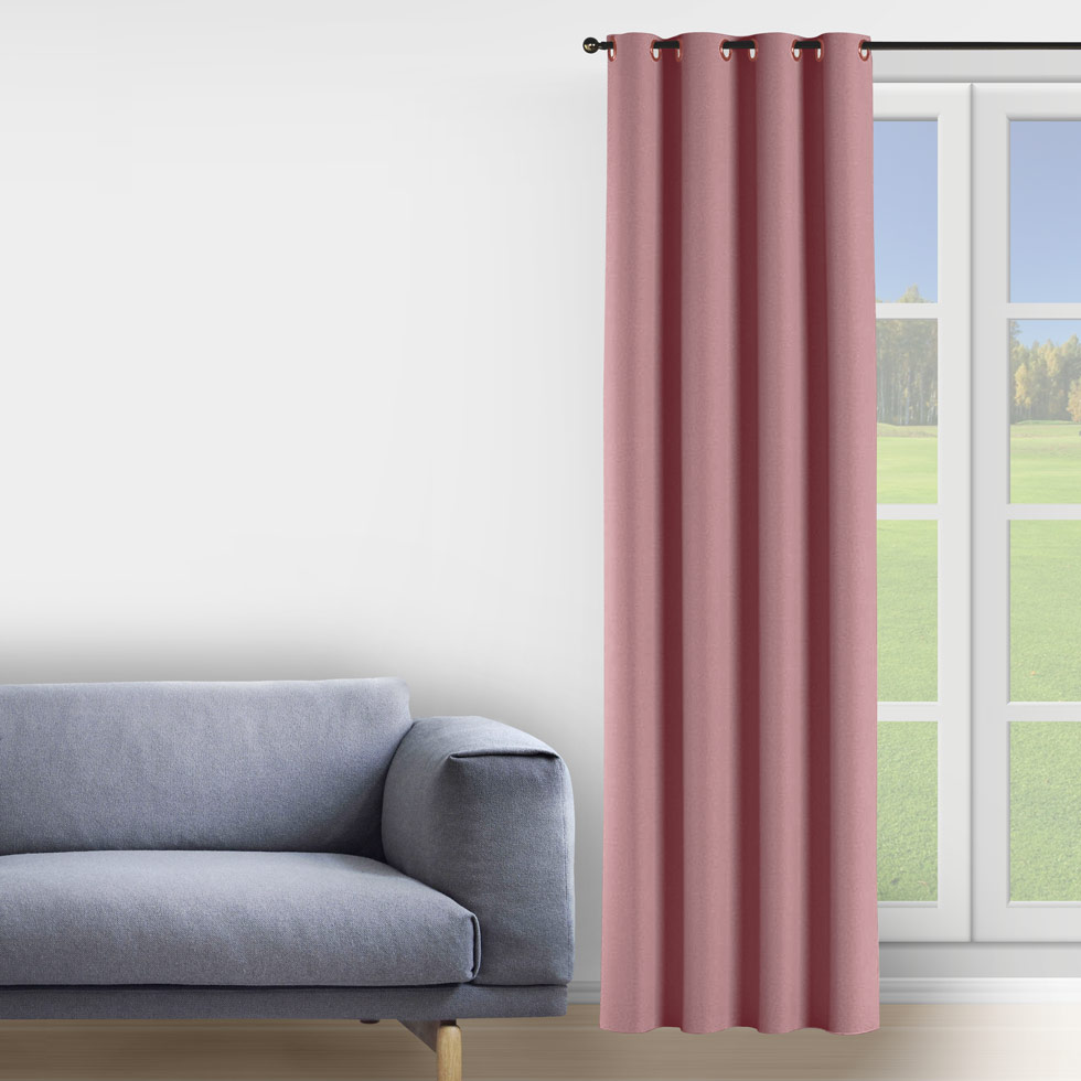 

Комплект штор Decorator 2 шт 200х258 розовый блэкаут на люверсах FD07