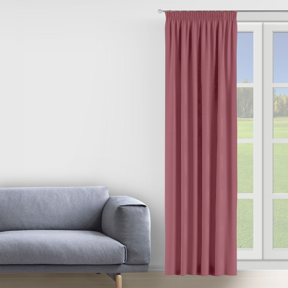 

Штора Decorator 150х275 сиреневый микровелюр на тесьме D005