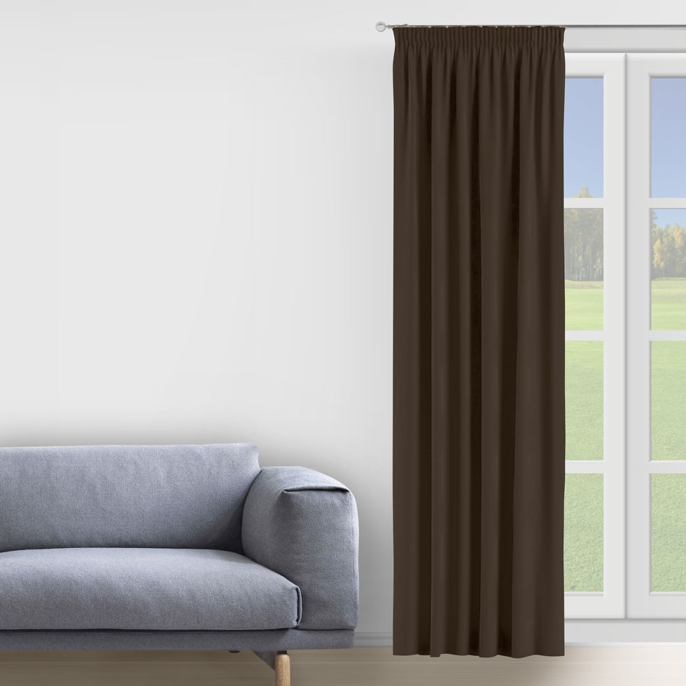

Штора Decorator 150х275 шоколадный микровелюр на тесьме D071
