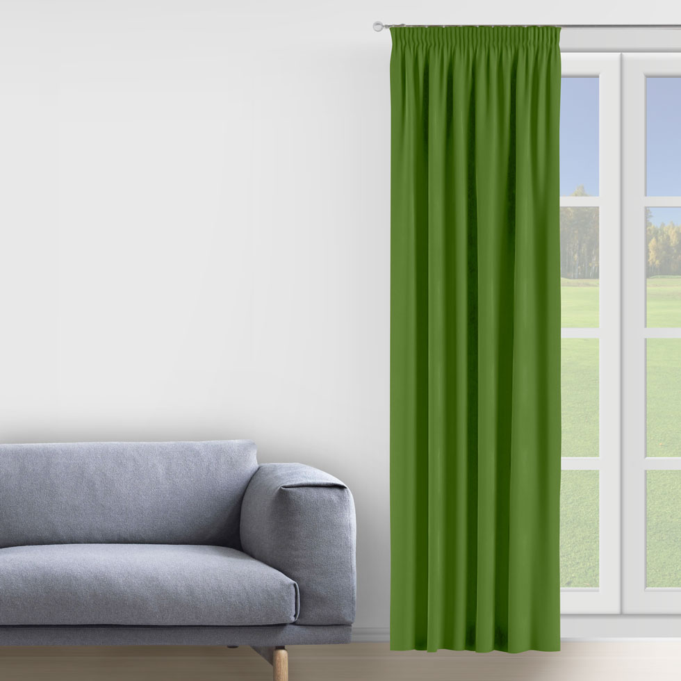 

Комплект штор Decorator 2 шт 250х275 светло-зеленый микровелюр на тесьме D033