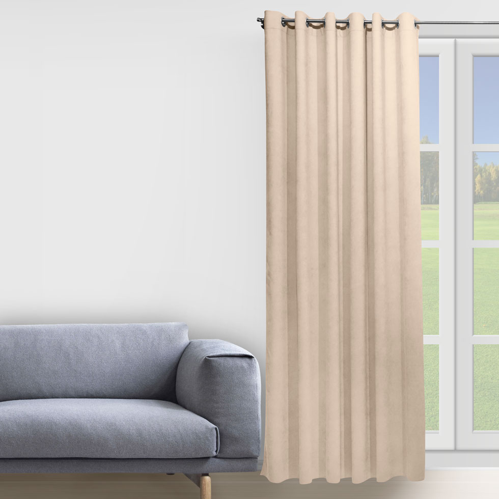 

Штора Decorator 300х258 бежевый микровелюр на люверсах D010