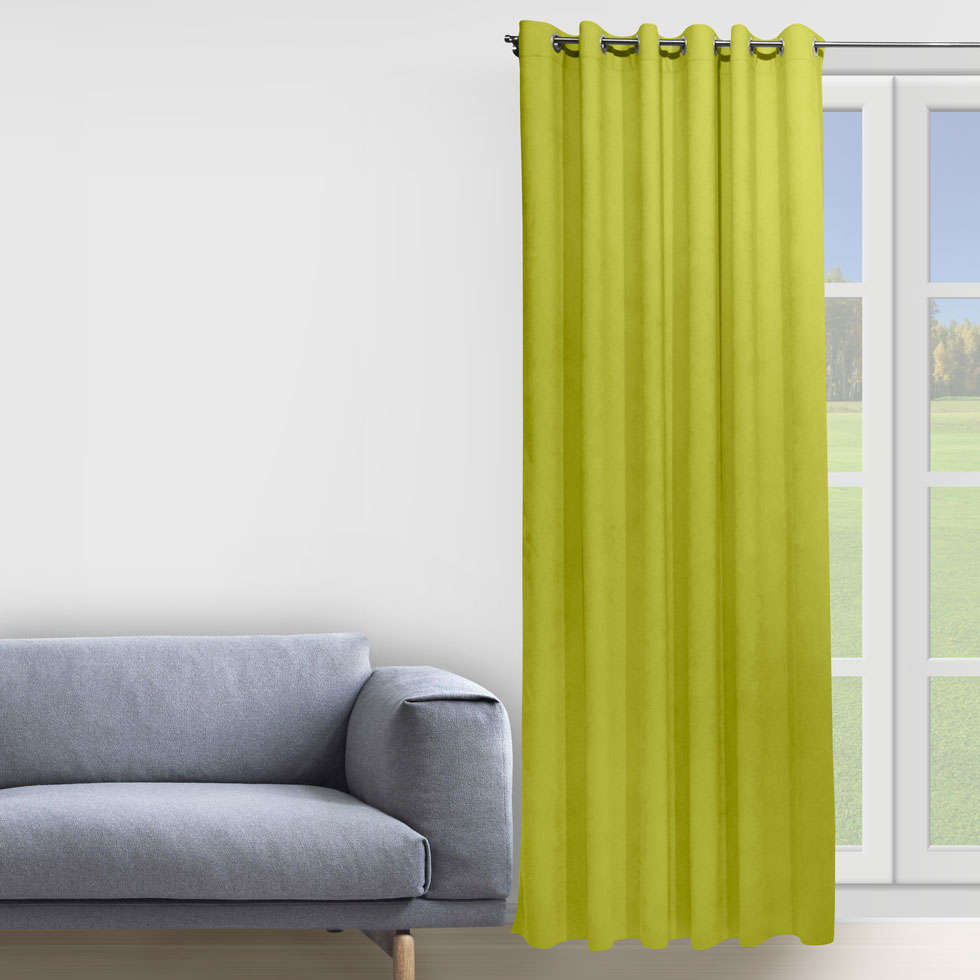 

Штора Decorator 150х258 оливковый микровелюр на люверсах D031
