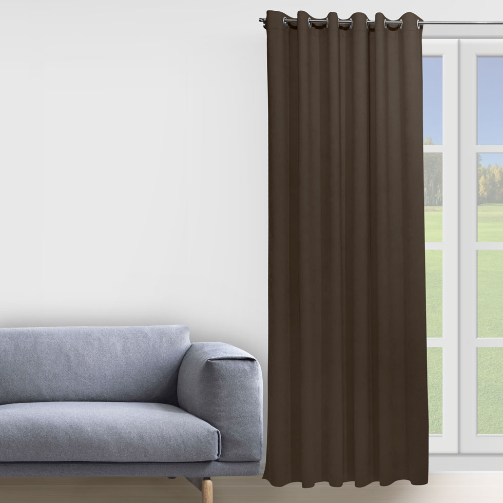 

Штора Decorator 250х258 шоколадный микровелюр на люверсах D071