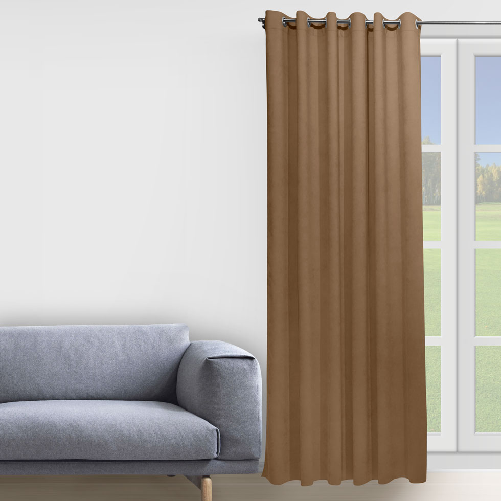 

Комплект штор Decorator 2 шт 150х258 коричневый микровелюр на люверсах D042