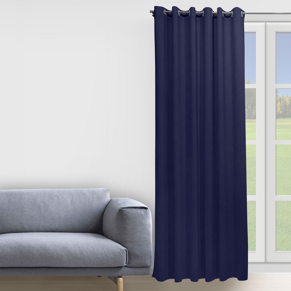 

Комплект штор Decorator 2 шт 150х258 темно-синий микровелюр на люверсах D014